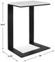 Uttermost® Kenora White Marble Top Accent Table with Black Base-2