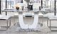 Mazin Furniture Felix Marble Glass Top Dining Table with White Base -1