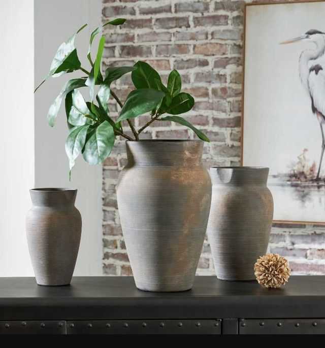 Signature Design by Ashley® Brickmen Antique Gray Vase-1