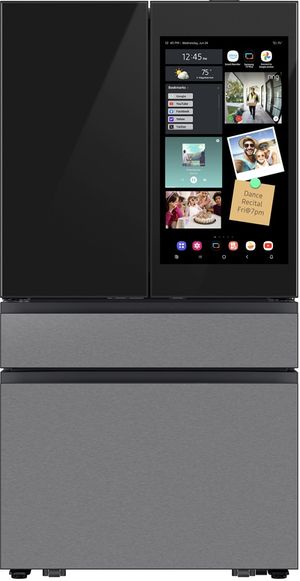 Samsung Bespoke 36 in. 28.6 Cu. Ft. Charcoal Glass and Stainless Steel French Door Refrigerator with AI Family Hub™+ &  AI Vision Inside™