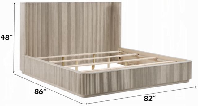 ACME Furniture Leanna Light Oak Eastern King Panel Bed-2