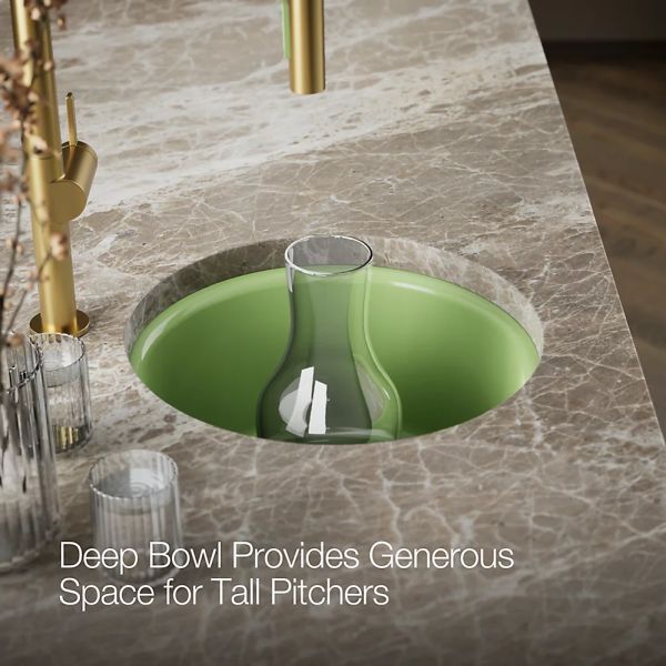KOHLER® Porto Fino™ Fresh Green 19" Top/Undermount Single-Bowl Bar Sink-4