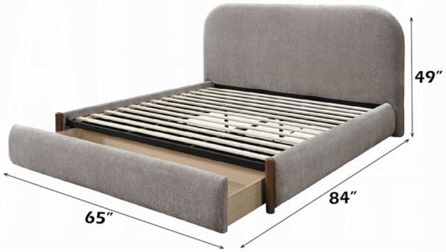ACME Furniture Ollya Gray Full Upholstered Storage Panel Bed-2