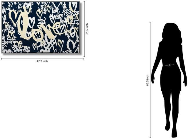 Classy Living Outspoken Urban Graffiti Love Script Wall Art-2