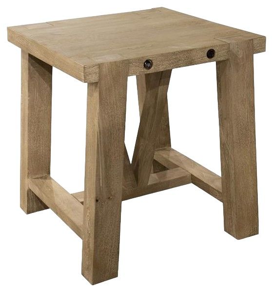 Riverside Furniture Gavin Deep Russet Square Side Table-0