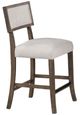 Furniture of America® Grasten 2-Piece Dark Walnut/Light Gray Counter Stool Set-0