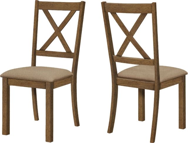 Monarch Specialties Inc. 2-Piece Brown/Walnut Side Chair Set-1