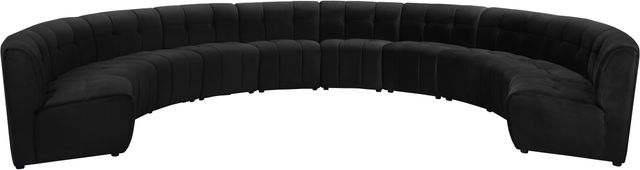 Meridian Furniture Limitless 10-Piece Black Velvet Modular Sectional-0