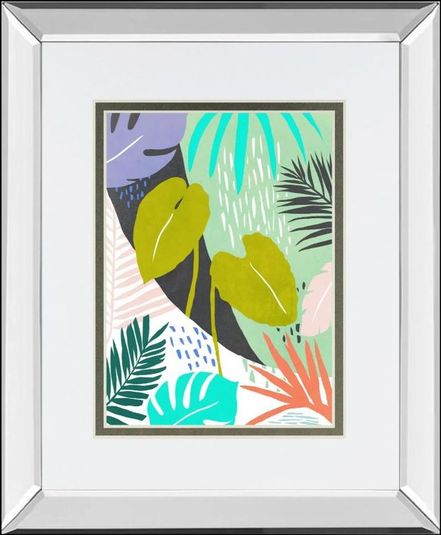 Classy Art Jazzy Jungle I by Annie Warren Mirror Framed Wall Art-0