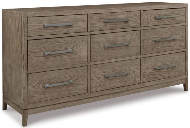 Signature Design by Ashley® Chrestner 2-Piece Gray King Upholstered Panel Bed Set-2