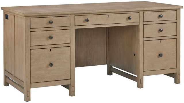 aspenhome® Emerson Light Elm 66" Executive Desk-0