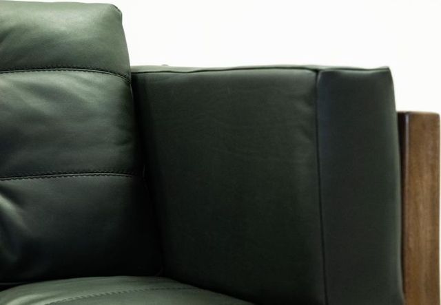 International Furniture Direct Roots Brown/Green Leather Sofa-3