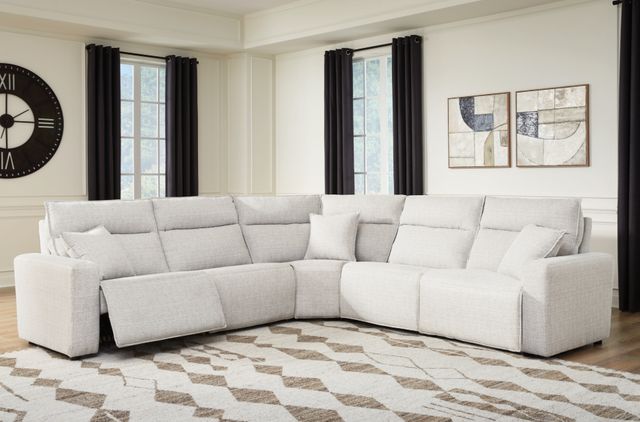 Signature Design by Ashley® Modmax II 5-Piece Stone Power Reclining Curved Sectional-1