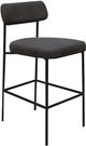 International Furniture Direct Salamanca Carbon Black Upholstered Counter Stool-0