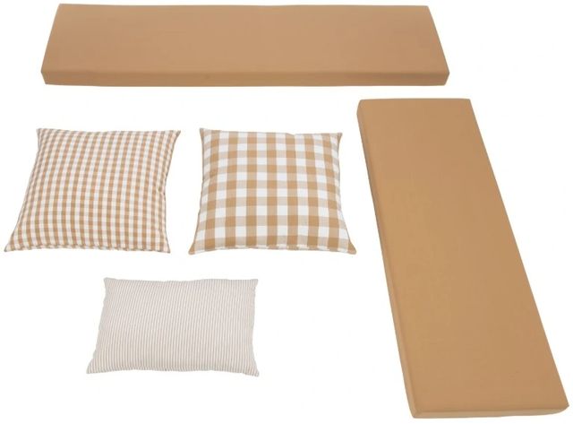 Linon Norah 5-Piece Natural Nook Cushion and Pillow Set-0