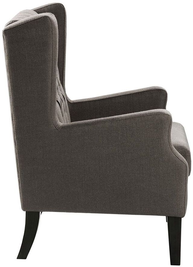 Olliix by Madison Park Grey Maxwell Button Tufted Wing Chair-2