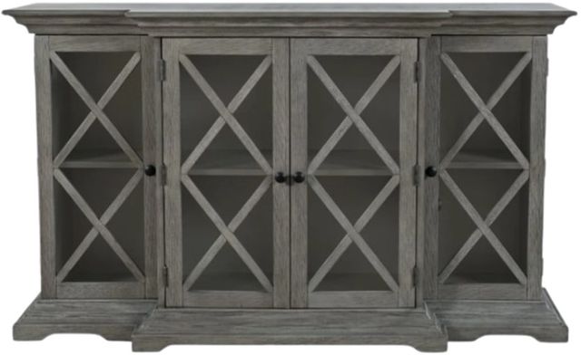Jofran Inc. Carrington Gray Small Breakfront Cabinet-2