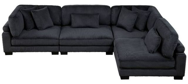 Homelegance® Traverse 4-Piece Black One-Arm Modular Sectional-2