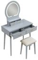 Homelegance® Camilla Gray Youth Vanity Dresser with Mirror and Stool Set-2