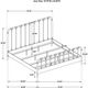 Coaster® Rocco Dark Bronze Eastern King Open Frame Panel Bed-2