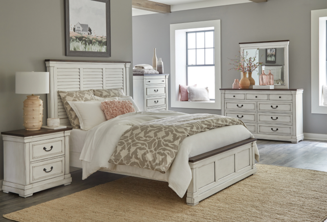 Coaster® Hillcrest 5-Piece Dark Rum/White Panel Bedroom Set-0