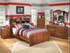 Signature Design by Ashley® Barchan 5-Piece Medium Brown Twin Bookcase Headboard Bed Set-5