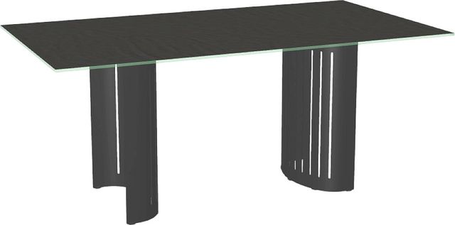 Amisco Customizable Rachel 72" Rectangular Dining Table with 0.5" Starstone on Glass Top-1
