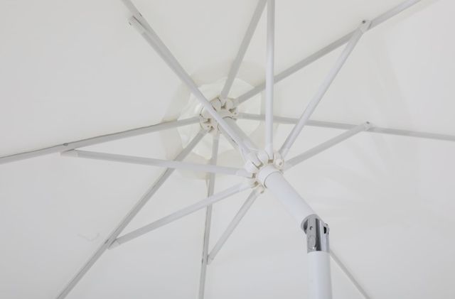 Meridian Furniture Amalfi White/White Aluminum Outdoor Patio Umbrella-4