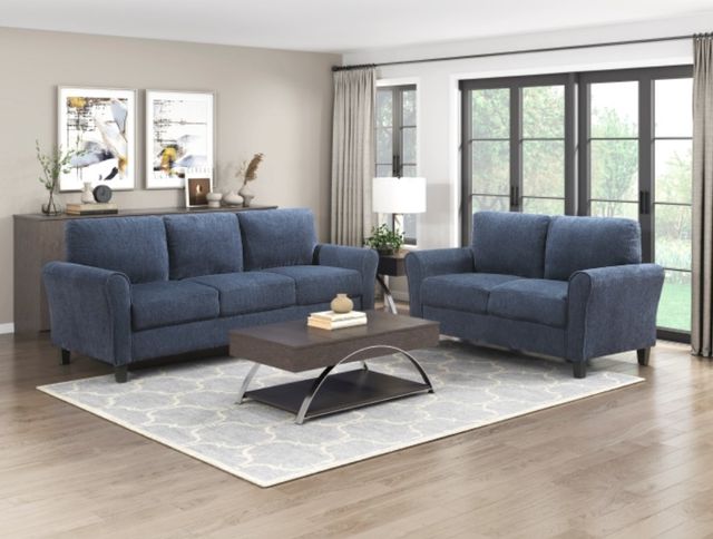 Homelegance® Ellery Blue Loveseat-1