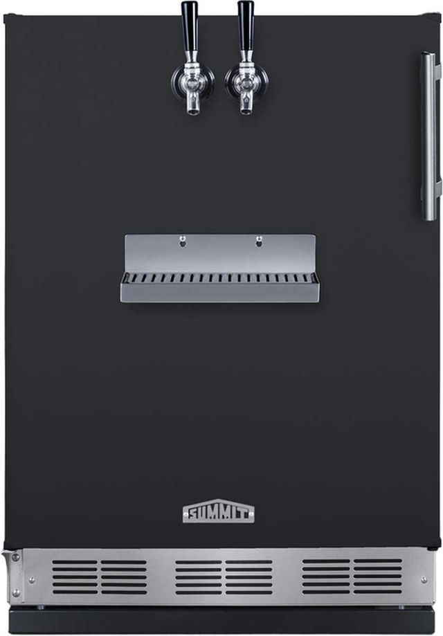 Summit® 5.3 Cu. Ft. Black Built-In Beer Kegerator