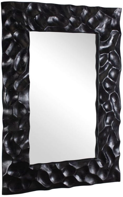 Uttermost® Malosi Matte Black Carved Mirror-3