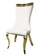 Furniture of America® Palazzo 7-Piece Gold Dining Table Set with White Chairs-1