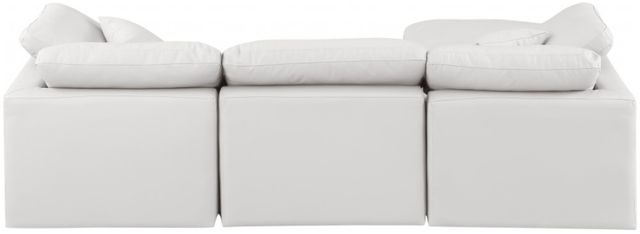 Meridian Furniture Indulge 4-Piece Cream Leather Modular Sectional-3