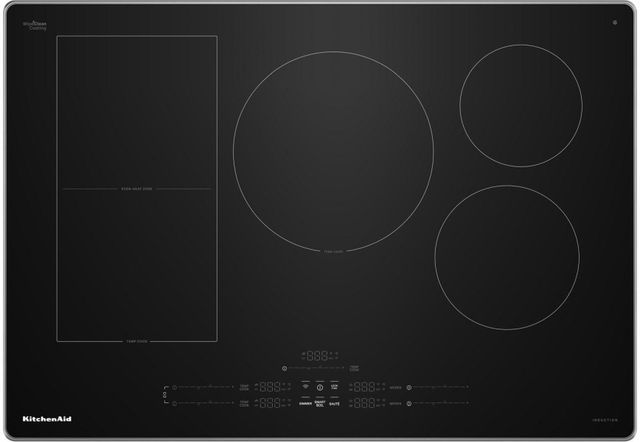 KitchenAid® 30" Stainless Steel Temp Cook™ Induction Cooktop-0