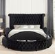 Furniture of America® Sansom 4-Piece Black Queen Sleigh Bedroom Set-2