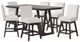 New Classic® Home Furnishings High Line 7-Piece White/Matte Brown Swivel Counter Dining Set-0