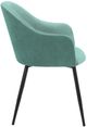 Armen Living Pixie Black/Teal Dining Arm Chair-4