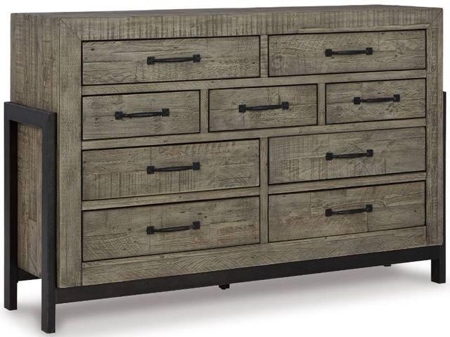 Signature Design by Ashley® Brennagan 5-Piece Gray Queen Panel Bed Set-2