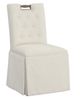 Fairfield® Customizable Entree Dining Pull Short Back Skirted Dining Chair with Mica Legs and Buttons-0