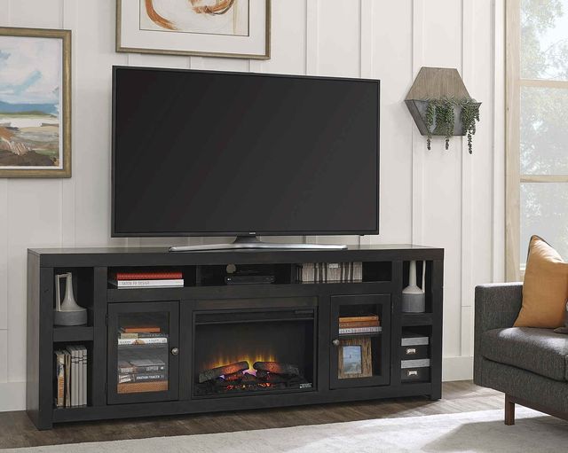 Aspenhome® Avery Loft Ghost Black Fireplace Console-2