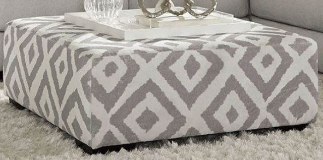 Furniture of America® Hermiston Gray Ottoman-0