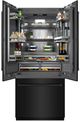 ZLINE 36" 19.6 Cu. Ft. Black Stainless Steel Built-In French Door Refrigerator with Graphite Gray Interior-2