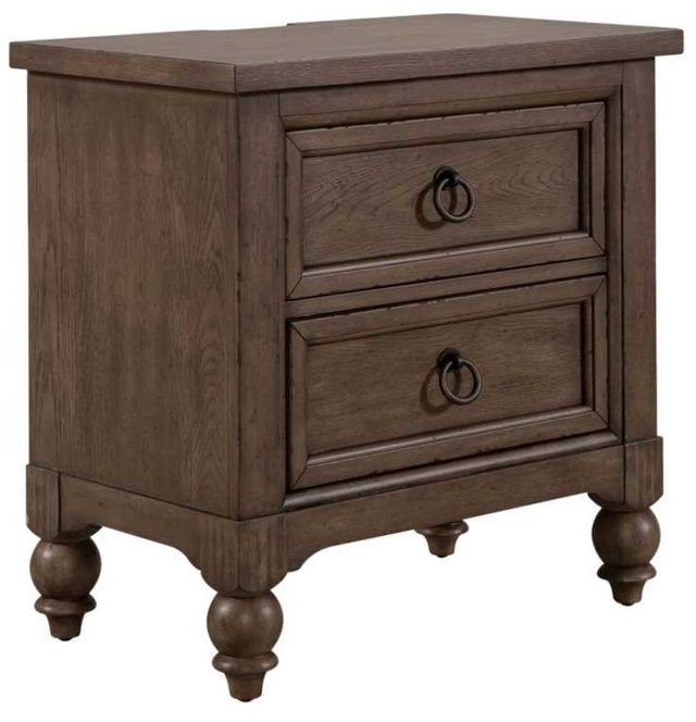 Liberty Furniture Americana Farmhouse 4-Piece Beige/Dusty Taupe King Sleigh Bedroom Set-4