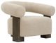 Uttermost® Lennox Dark Walnut/Linen Accent Chair-0