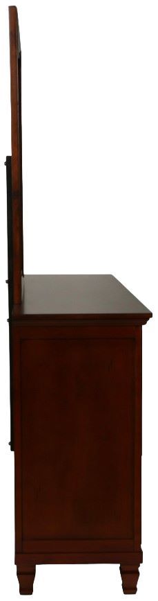 New Classic® Home Furnishings Tamarack Brown Cherry Dresser and Mirror-4