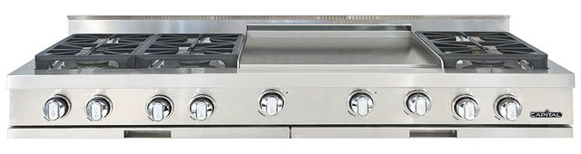 Capital Cooking™ Capital Chef 60" Stainless Steel Sealed Burner Gas Rangetop with 24" Griddle-0