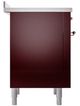 Ilve® Nostalgie II Noblesse 36'' Burgundy Pro Style Induction Range with Copper Trim-2