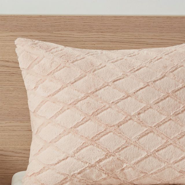 Olliix by Intelligent Design Ainsley Blush Twin/Twin XL Metallic Print Reversible Comforter Set-4