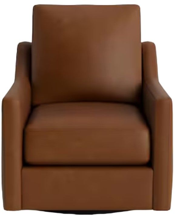 Bassett® Furniture Customizable Benchmade Premier Leather Slope Arm Swivel Chair-1