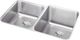 Elkay Lustertone® Classic Lustrous Satin 31-1/4" x 20-1/2" x 9-7/8" Offset 40/60 Bowl Undermount Sink with Perfect Drain®-0